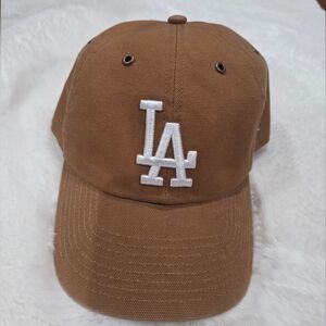Los Angeles Dodgers Carhartt x '47 Clean Up Adjustable Strap Dad Hat Brown
